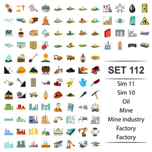 網頁設計,編碼,響應應用程序開發,更平面的圖標,設置矢量插圖