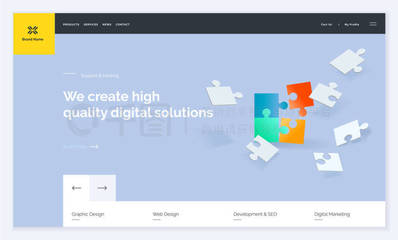 網(wǎng)站模板設(shè)計。現(xiàn)代矢量插圖的網(wǎng)頁設(shè)計概念為網(wǎng)站和移動網(wǎng)站的開發(fā)。易于編輯和自定義