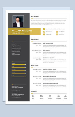 網頁設計師個人求職簡歷